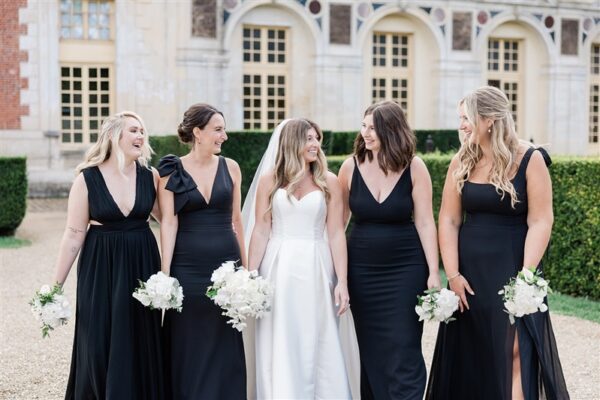 mariée et demoiselles d'honneur mariage luxe premium château de vallery